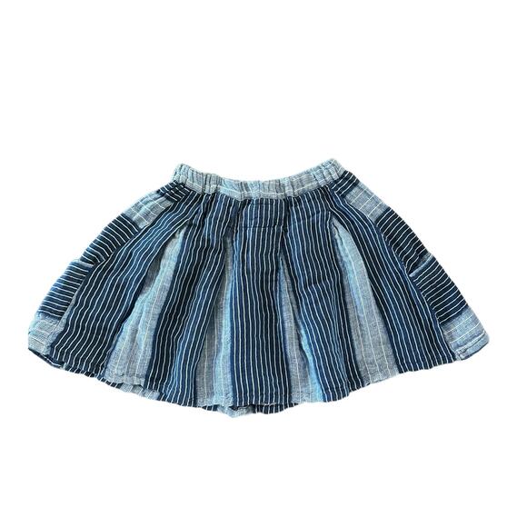Ace & Jig Women's Boro Sea Lined Linen Pleat Striped Mini Skirt - Small - Picture 5 of 8
